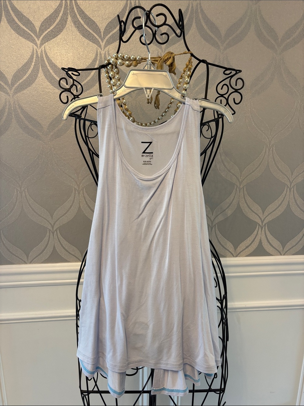 Zella Girl Light Gray Tank Top - Soft Racerback Layering Tank